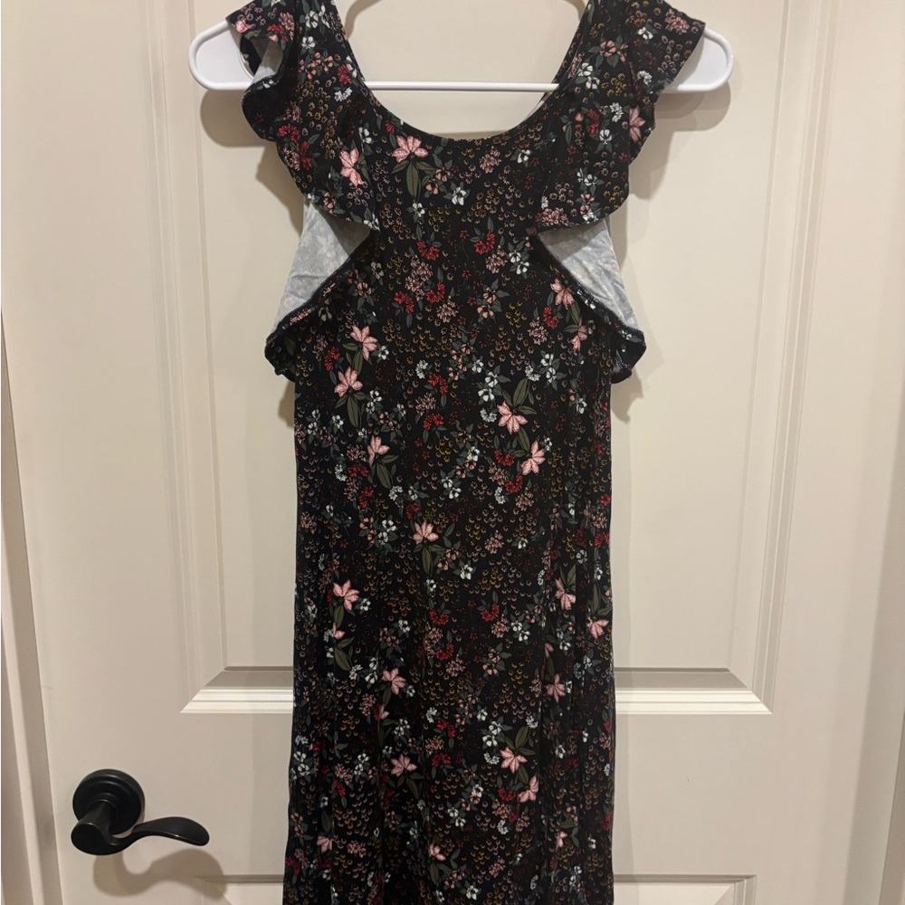 LOFT Floral Women’s Dress - Black and Pink
